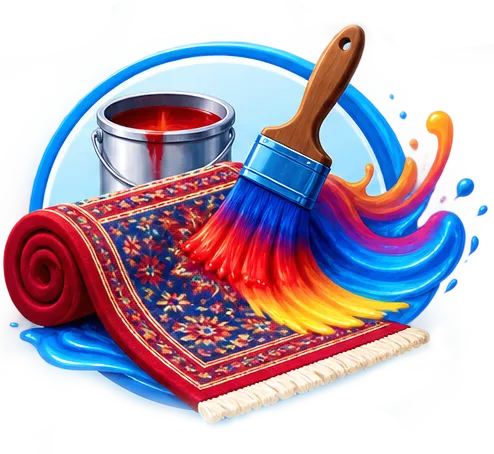 رنگ آمیزی فرش